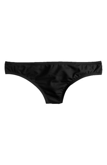 J.crew Italian Matte Bikini Bottoms - Black