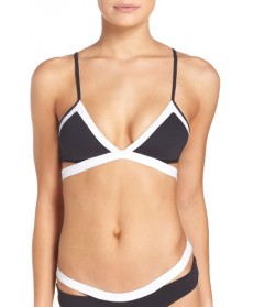 L Space Domino Platinum Bikini Top