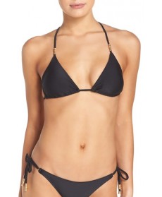Vix Swimwear Lucy Bikini Top Size D - Black