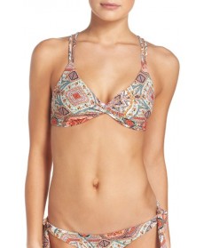 L Space Rendezvous Bikini Top Size D - White