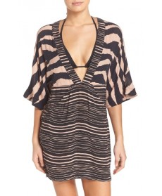 Vix Swimwear Lanai Cloe Cover-Up Caftan  - Black