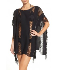 Maaji Coconut Flavor Cover-Up Poncho - Black