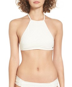 Roxy Cozy & Soft Halter Bikini Top  - White