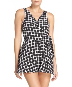 La Blanca Geometric Cover-Up Romper - Black