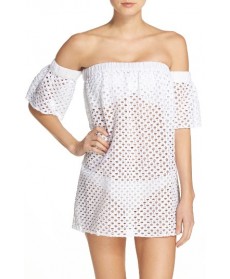 Milly Off The Shoulder Cover-Up Size Petite - White