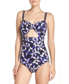 Kate Spade New York Cutout One-Piece Swimsuit - Blue