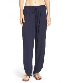 Robin Piccone Side Split Cover-Up Pants  - Blue