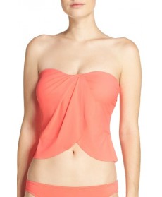 Vince Camuto Draped Bandini Top  - Coral