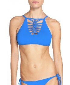 Becca Electric Current Bikini Top  D - Blue