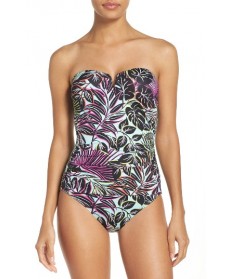Tommy Bahama Lively Leaves One-Piece Swimsuit - Green