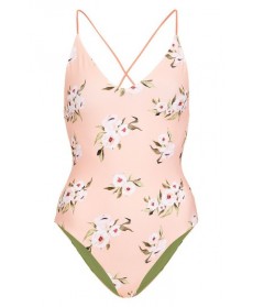 Topshop Posie Reversible One-Piece Swimsuit  US  - Pink