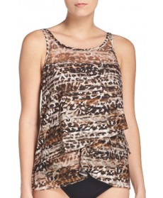 Miraclesuit Wild Side Mirage Underwire Tankini Top - Brown