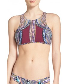 Red Carter High Neck Bikini Top