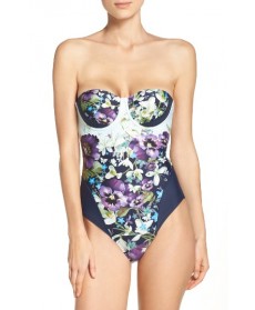 Ted Baker London Enchantment Underwire One-Piece Swimsuit2C/D - Blue