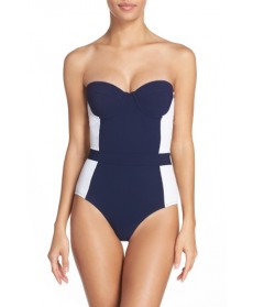 Tory Burch 'Lipsi' Underwire One-Piece Swimsuit - Blue