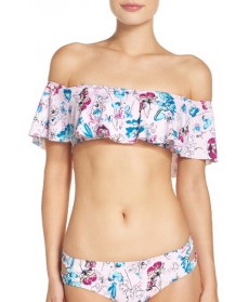 The Bikini Lab Bouquet Off The Shoulder Bikini Top