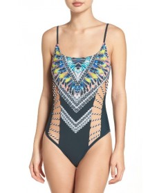 Red Carter Cutout One-Piece Swimsuit