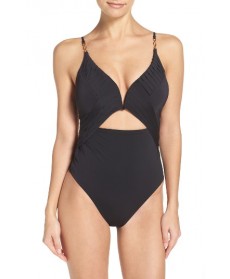 Nanette Lepore Origami One-Piece Swimsuit - Black