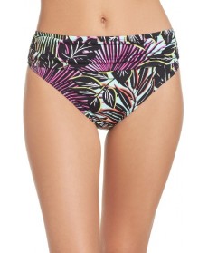 Tommy Bahama Lively Leaves High Waist Bikini Bottoms - Green