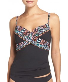 La Blanca Underwire Tankini Top - Blue