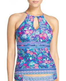 Blush By Profile Underwire Tankini Top F (DDD US) - Blue