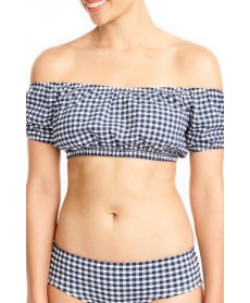 J.crew Off The Shoulder Bikini Top - Blue