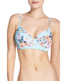 Seafolly Vintage Wildflower Underwire Bikini Top US / 12 AU - Blue