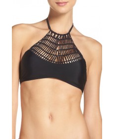 Byrds Of Paradise Ava Halter Bikini Top - Black