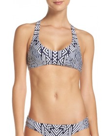 Red Carter Racerback Bikini Top - Blue