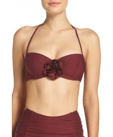 Kate Spade New York Underwire Bikini Top - Burgundy