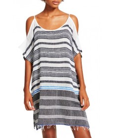 Lemlem Aziza Cold Shoulder Cover-Up Dress