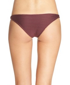 Acacia Swimwear Mesh Bikini Bottoms - Burgundy