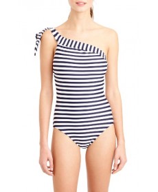 J.crew One-Shoulder Stripe One-Piece Swimsuit