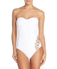 Kenneth Cole Shanghi One-Piece Swimsuit - White