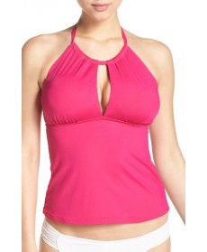 La Blanca 'Island Goddess' Halter Tankini Top - Pink