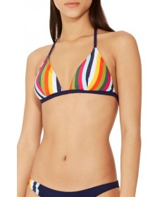 Tory Burch Stripe Bikini Top - Blue