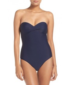 Ted Baker London Bandeau One-Piece Swimsuit - Blue