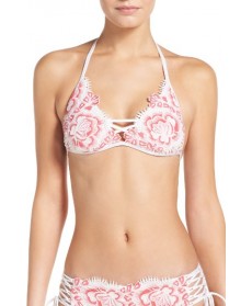 Isabella Rose Bouquet Bikini Top - White