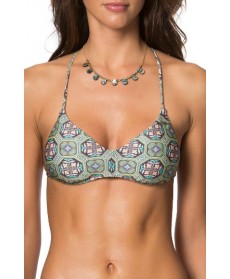 O'Neill Evelyn Halter Bikini Top - Green