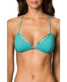 O'Neill Malibu Solids Strappy Triangle Bikini Top - Green