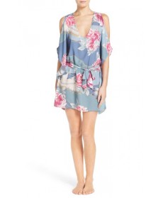 Isabella Rose Birds Of A Feather Cover-Up Tunic/Small - Grey