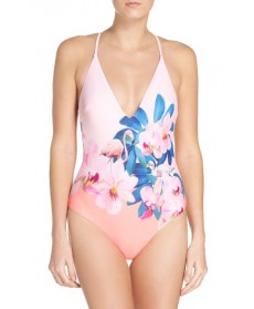 Ted Baker London Orchid Wonderland One-Piece Swimsuit