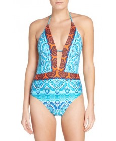 La Blanca All In Mix Plunge One-Piece Swimsuit