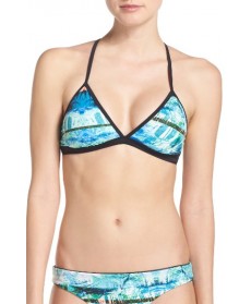 Zella Print Bikini Top - Black