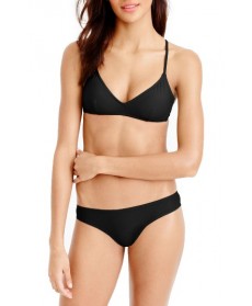 J.crew French Cross Back Bikini Top - Black