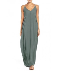 Elan V-Back Cover-Up Maxi Dress - Green