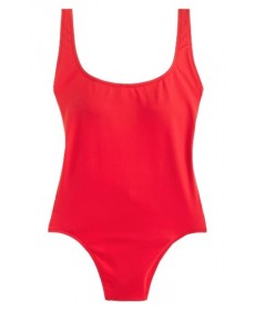 J.crew Scoop Back Italian Matte One-Piece Swimsuit - Red