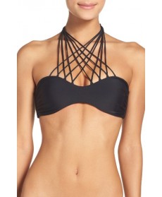 Mikoh Kahala High Neck Bikini Top - Black