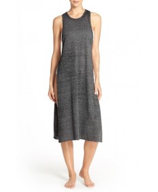 Leith Burnout Jersey Cover-Up Dress - Grey