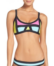 Pilyq Colorblock Bikini Top - Yellow